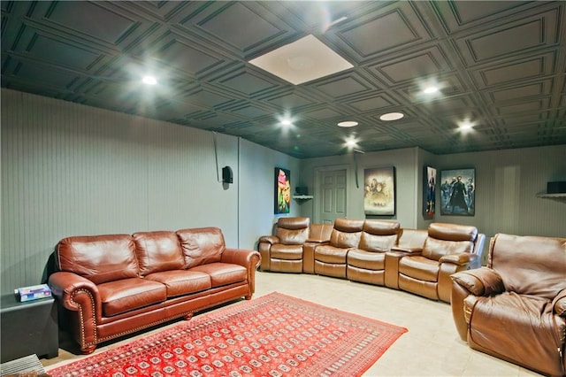 1397 Chestnut Cove Trl, Jasper, GA 30143 - cinema with an ornate ceiling and recessed lighting