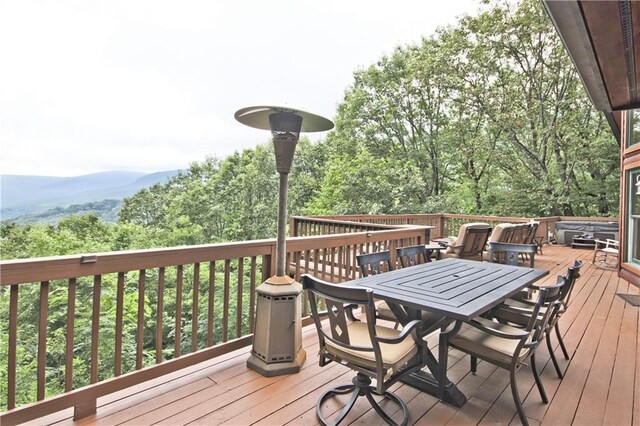 1397 Chestnut Cove Trl, Jasper, GA 30143 - wooden terrace featuring outdoor dining space