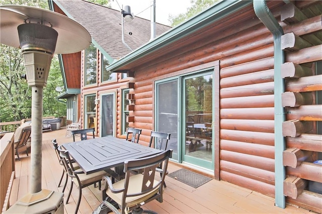 1397 Chestnut Cove Trl, Jasper, GA 30143 - wooden deck with outdoor dining area