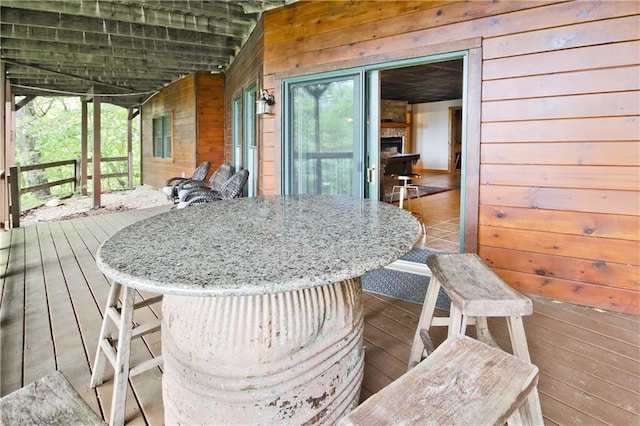 1397 Chestnut Cove Trl, Jasper, GA 30143 - wooden terrace featuring outdoor dining area