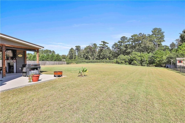 view of yard featuring a patio area