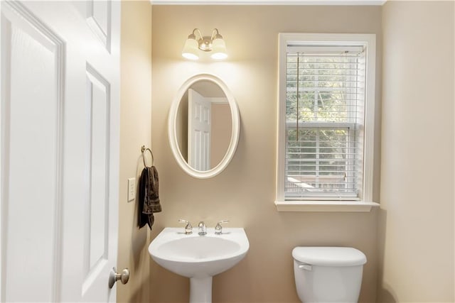 bathroom featuring sink and toilet