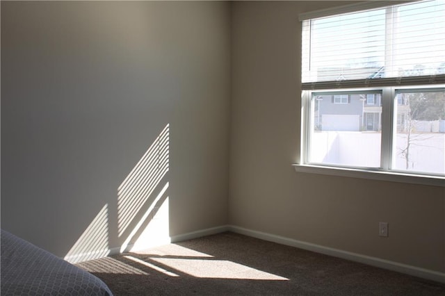 spare room featuring carpet flooring