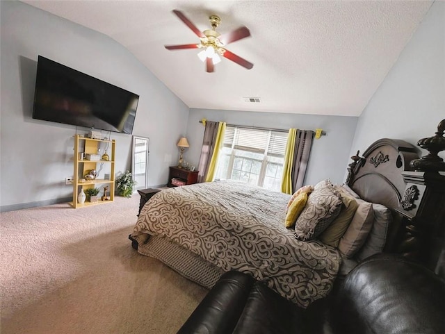 640 Dahoma Trl, Woodstock, GA 30188 - carpeted bedroom featuring vaulted ceiling and a ceiling fan