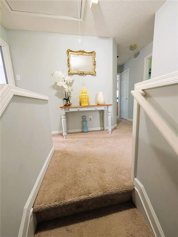 640 Dahoma Trl, Woodstock, GA 30188 - hall with attic access and carpet flooring