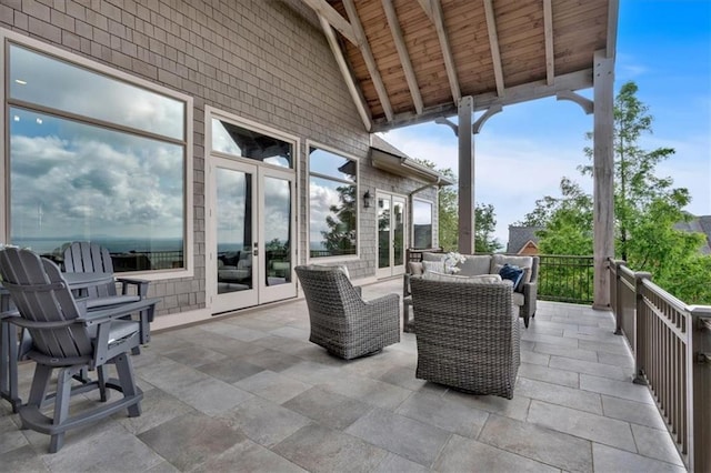 89 Somerset Ln, Cartersville, GA 30121 - view of patio with french doors and an outdoor hangout area