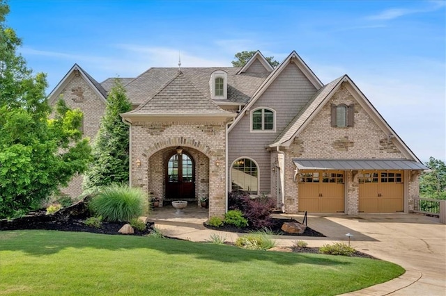 89 Somerset Ln, Cartersville, GA 30121 - french provincial home with a front lawn, brick siding, and driveway