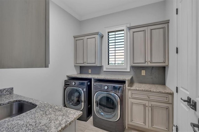 89 Somerset Ln, Cartersville, GA 30121 - laundry area featuring cabinet space and washer and dryer