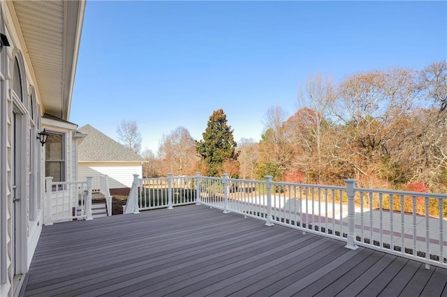 view of wooden deck