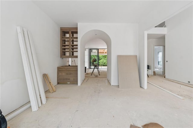 interior space with arched walkways