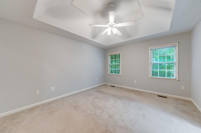 215 Twin Creek Shrs, Athens, GA 30605 - empty room featuring carpet flooring, a ceiling fan, and a tray ceiling