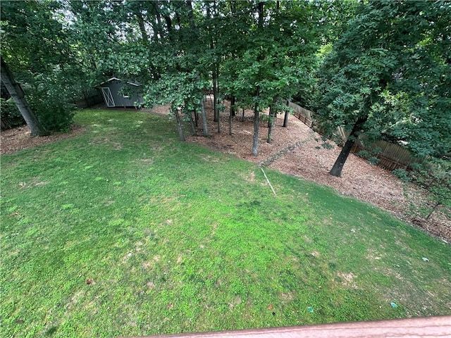 6542 Cherry Tree Ln, Atlanta, GA 30328 - view of yard with a storage unit