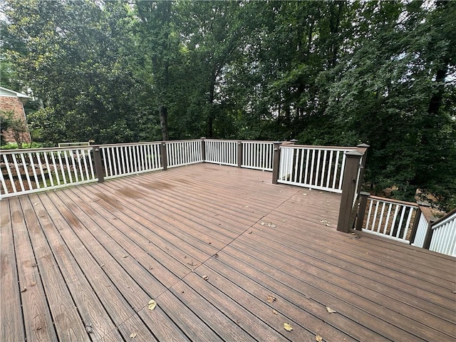 6542 Cherry Tree Ln, Atlanta, GA 30328 - deck featuring view of wooded area