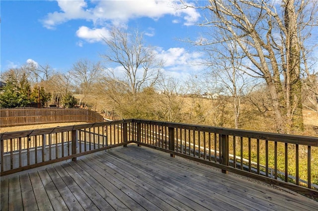 wooden terrace with fence