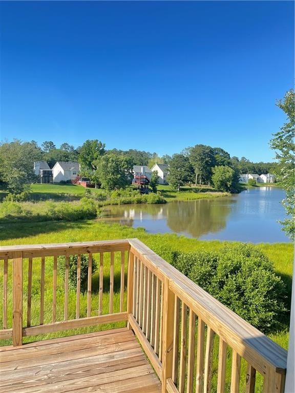 203 Sea Marsh Ct, Fayetteville, GA 30215 - wooden terrace featuring a water view