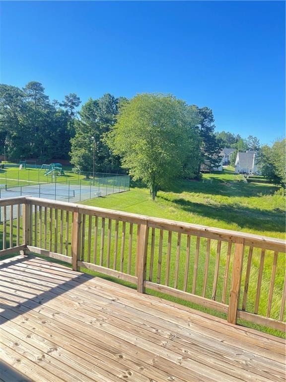 203 Sea Marsh Ct, Fayetteville, GA 30215 - deck with a lawn