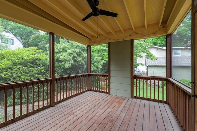 628 Home Ave SE, Atlanta, GA 30312 - deck with a ceiling fan