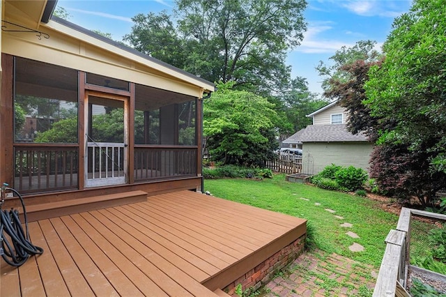 628 Home Ave SE, Atlanta, GA 30312 - wooden deck featuring a sunroom