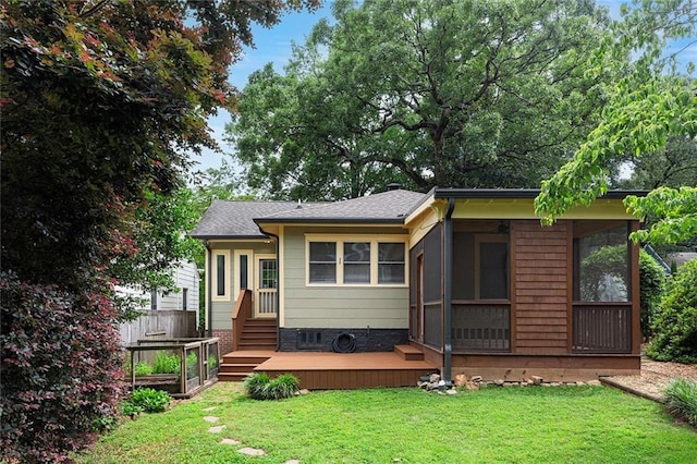 628 Home Ave SE, Atlanta, GA 30312 - rear view of house with a sunroom