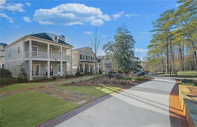 exterior space featuring a lawn