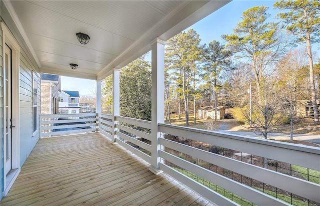 view of wooden deck