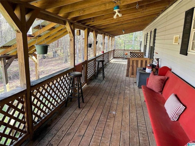 view of wooden terrace