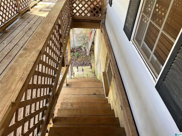view of stairway