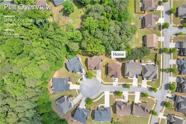 birds eye view of property featuring a residential view
