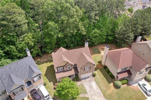 drone / aerial view featuring a residential view