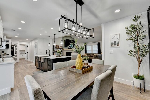 5441 E Main St, Flowery Branch, GA 30542 - dining space with recessed lighting and light wood-type flooring