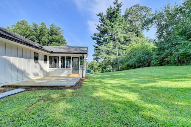 5441 E Main St, Flowery Branch, GA 30542 - view of green lawn featuring a sunroom