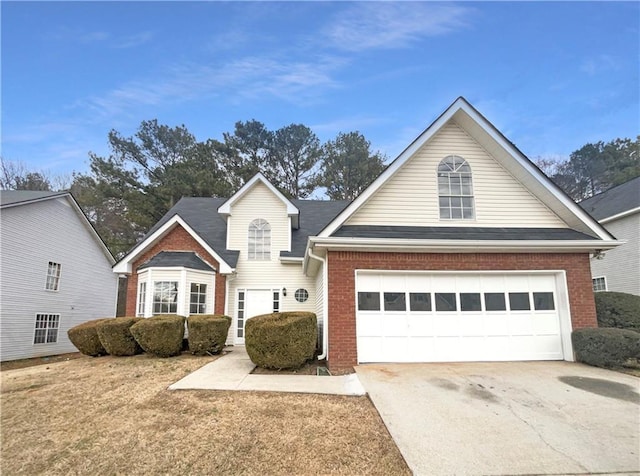 front of property featuring a garage