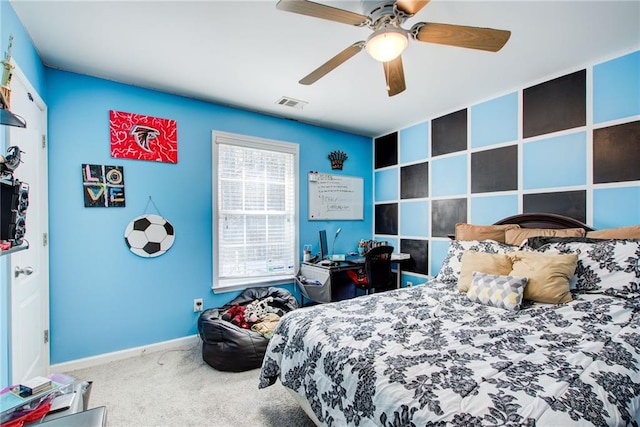 3258 Kessock Ridge Trl, Snellville, GA 30039 - carpeted bedroom featuring baseboards and ceiling fan