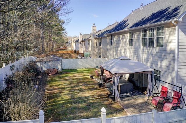 3258 Kessock Ridge Trl, Snellville, GA 30039 - fenced backyard with a gazebo and a patio area
