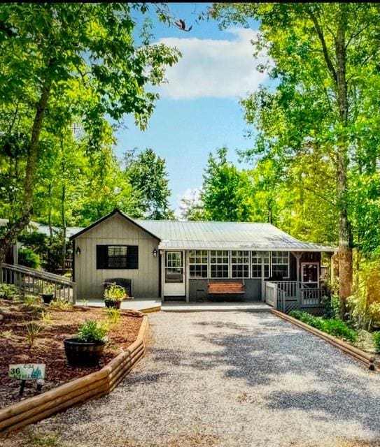 exterior space with covered porch