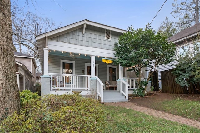 bungalow-style home featuring covered porch