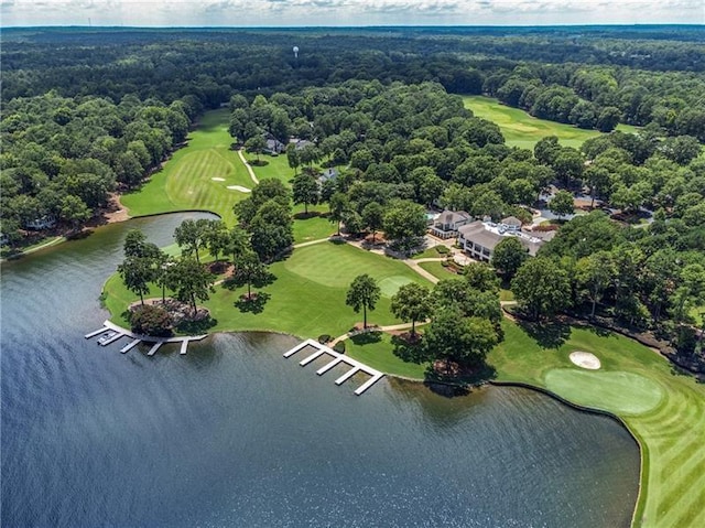 137 Oakton S, Eatonton, GA 31024 - aerial view with view of golf course, a view of trees, and a water view