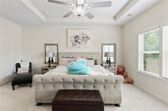 297 Aylesbury Blvd, Mcdonough, GA 30252 - bedroom with carpet flooring, a raised ceiling, and ceiling fan