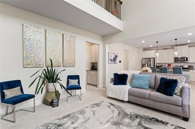 297 Aylesbury Blvd, Mcdonough, GA 30252 - living area featuring light colored carpet and recessed lighting
