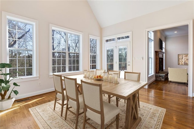 sunroom / solarium with french doors and visible vents