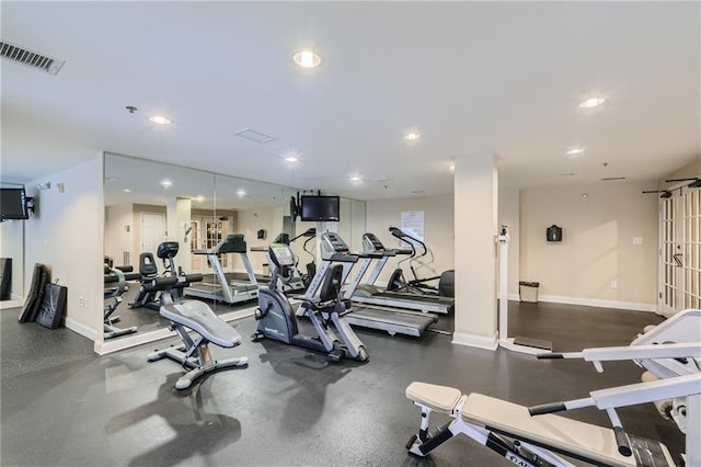 view of exercise room