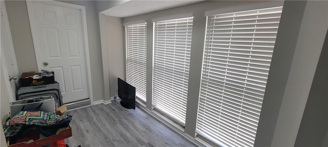 interior space with light wood-type flooring