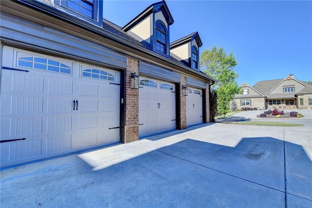 garage with driveway