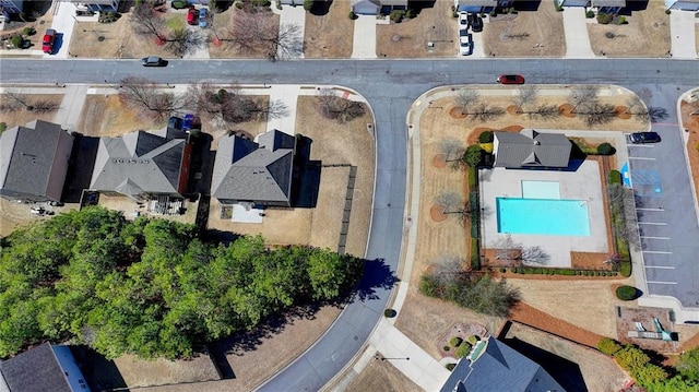 aerial view featuring a residential view