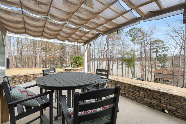 150 Crestview Rd, Jackson, GA 30233 - view of patio / terrace with outdoor dining space and a pergola