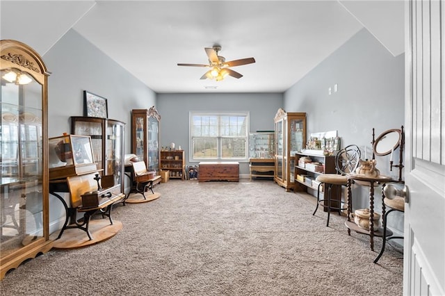 150 Crestview Rd, Jackson, GA 30233 - living area featuring carpet and a ceiling fan