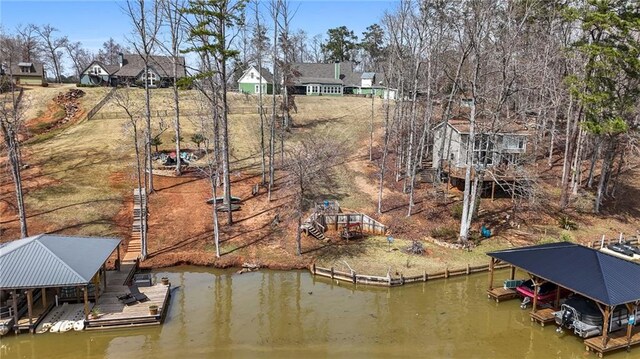 150 Crestview Rd, Jackson, GA 30233 - dock with boat lift and a water view