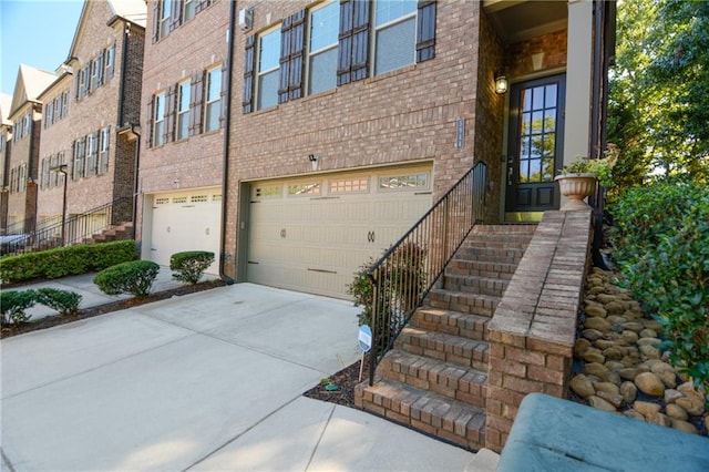 view of property exterior featuring a garage