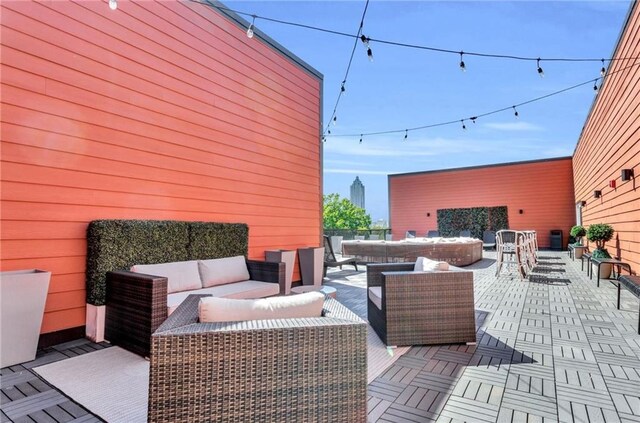 view of patio featuring outdoor lounge area