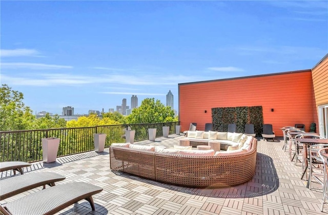 view of patio / terrace with an outdoor hangout area